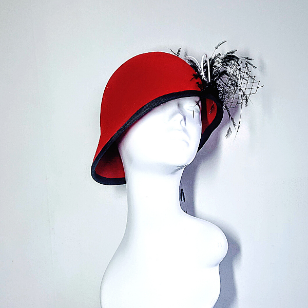 Vintage inspired Red Cloche